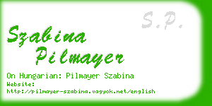 szabina pilmayer business card